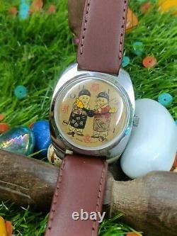 Authentic Swiss Manual Winding Rare Men's Mint Condition Vintage Watch
