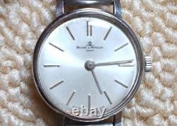 Baume Mercier Ladies Watch Manual Wind Silver Swiss Elegance Rare Vintage