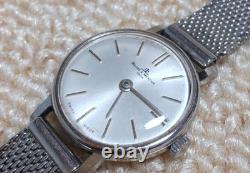 Baume Mercier Ladies Watch Manual Wind Silver Swiss Elegance Rare Vintage