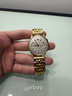 Baume & Mercier Vintage Chronograph Manual Wind Swiss Watch Rare Collectible