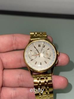 Baume & Mercier Vintage Chronograph Manual Wind Swiss Watch Rare Collectible