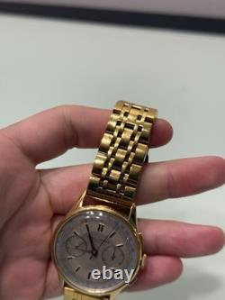 Baume & Mercier Vintage Chronograph Manual Wind Swiss Watch Rare Collectible