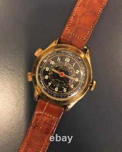 Berco Special Stop Vintage Swiss Military Chronograph Mens Wrist Watch Jura Rare