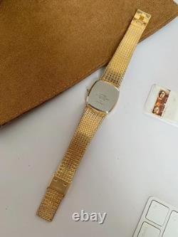 Boruga Diamond Star MOP Dial Gold Plated Swiss Quartz Extreme Rare Vintage Watch