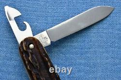 C. 1980s NIB RARE Stag Horn VICTORINOX Spartan Swiss Army Knife antler NOS VTG