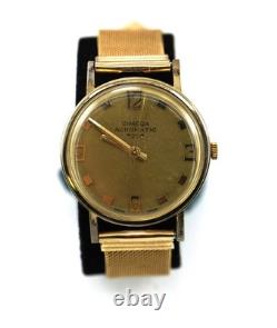 CIMEQA Agromatic 25 Watch Men Matte Gold Rare Vintage Swiss Mesh SS NON-WORKING