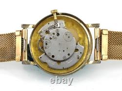 CIMEQA Agromatic 25 Watch Men Matte Gold Rare Vintage Swiss Mesh SS NON-WORKING