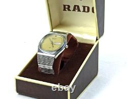 CLASSIC RADO SENATOR SWISS WATCH RARE SILVER & GOLD VINTAGE QUARTZ 80s MINT