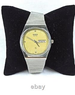 CLASSIC RADO SENATOR SWISS WATCH RARE SILVER & GOLD VINTAGE QUARTZ 80s MINT