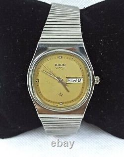 CLASSIC RADO SENATOR SWISS WATCH RARE SILVER & GOLD VINTAGE QUARTZ 80s MINT