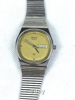 CLASSIC RADO SENATOR SWISS WATCH RARE SILVER & GOLD VINTAGE QUARTZ 80s MINT