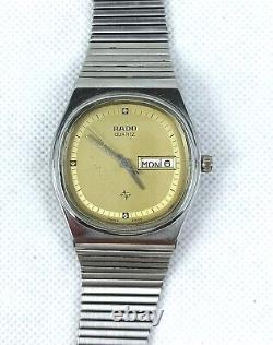 CLASSIC RADO SENATOR SWISS WATCH RARE SILVER & GOLD VINTAGE QUARTZ 80s MINT