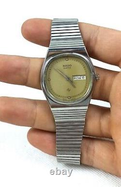 CLASSIC RADO SENATOR SWISS WATCH RARE SILVER & GOLD VINTAGE QUARTZ 80s MINT