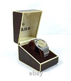 CLASSIC RADO SENATOR SWISS WATCH RARE SILVER & GOLD VINTAGE QUARTZ 80s MINT