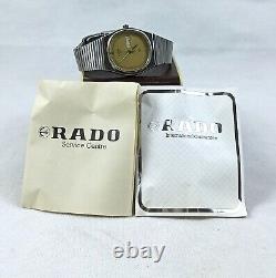 CLASSIC RADO SENATOR SWISS WATCH RARE SILVER & GOLD VINTAGE QUARTZ 80s MINT