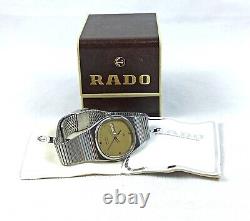 CLASSIC RADO SENATOR SWISS WATCH RARE SILVER & GOLD VINTAGE QUARTZ 80s MINT