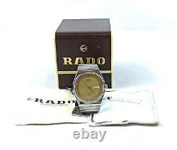 CLASSIC RADO SENATOR SWISS WATCH RARE SILVER & GOLD VINTAGE QUARTZ 80s MINT