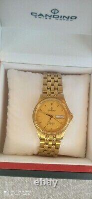 Candino Automatic Watch 25 Jewels Vintage Rare Nice Men's Swiss Gold Plated