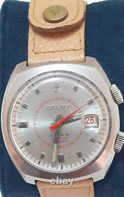 Cauny Prima Alarm Vintage Watch Made In Swiss Rare Vintage