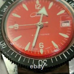 Chateau 1970's Rare Vintage Swiss Diver's Watch Just Serviced Works Great