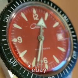 Chateau 1970's Rare Vintage Swiss Diver's Watch Just Serviced Works Great