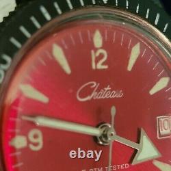 Chateau 1970's Rare Vintage Swiss Diver's Watch Just Serviced Works Great