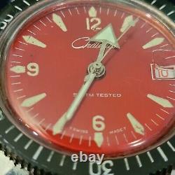 Chateau 1970's Rare Vintage Swiss Diver's Watch Just Serviced Works Great