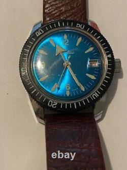 Chateau 1970's Rare Vintage Swiss Diver's Watch Works Great