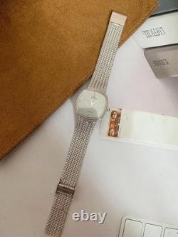 Cyma Grey Textured Dial Swiss Quartz Ultra Rare Vintage Watch