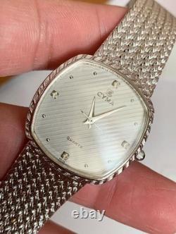 Cyma Grey Textured Dial Swiss Quartz Ultra Rare Vintage Watch