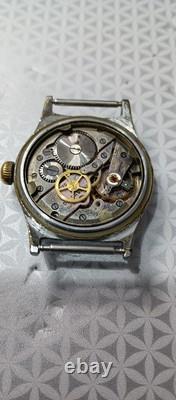 DELBA Military RARE Vintage 1940' Men's Watch Swiss Mechanical 17 J. 31 mm Works