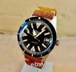 DIOR Vintage Watch NICOLET Skin Diver 1960's Automatic 665102 Swiss Black RARE