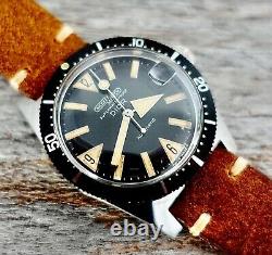 DIOR Vintage Watch NICOLET Skin Diver 1960's Automatic 665102 Swiss Black RARE