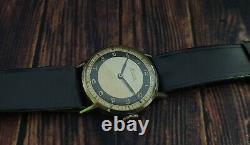 DOXA WWII 40's MILITARY TWO-TONE VINTAGE SS RARE SWISS WATCH