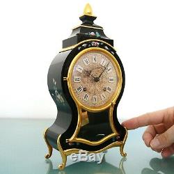 DU CHATEAU Vintage Mantel Clock BABY MINI SWISS! Neuchatel VERY RARE! BELL Chime