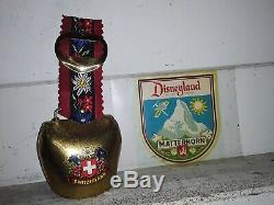 Disneyland Rare Matterhorn Bobsleds Vintage Swiss Bell & Ride Decal