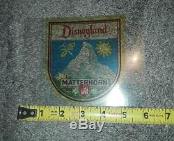 Disneyland Rare Matterhorn Bobsleds Vintage Swiss Bell & Ride Decal