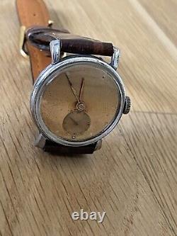 Diwen Rare Vintage Watch Fancy Lugs Ghost Tropical Dial Swiss Sub Seconds