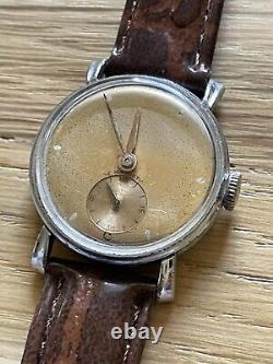 Diwen Rare Vintage Watch Fancy Lugs Ghost Tropical Dial Swiss Sub Seconds