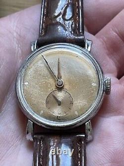 Diwen Rare Vintage Watch Fancy Lugs Ghost Tropical Dial Swiss Sub Seconds