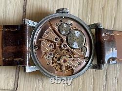 Diwen Rare Vintage Watch Fancy Lugs Ghost Tropical Dial Swiss Sub Seconds