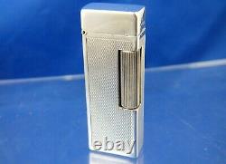 Dunhill Rollalite Sterling Silver Lighter Serviced Swiss Vintage Very RARE