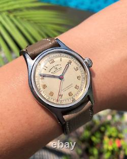 ELECTION Grand Prix Vintage Military Art Deco Watch 1940s Rare Swiss VTG