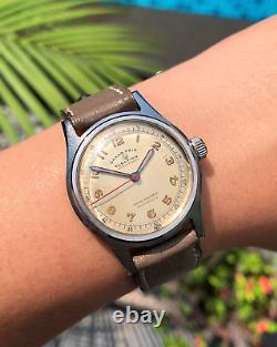 ELECTION Grand Prix Vintage Military Art Deco Watch 1940s Rare Swiss VTG