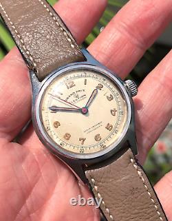 ELECTION Grand Prix Vintage Military Art Deco Watch 1940s Rare Swiss VTG