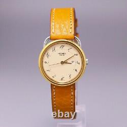 EXC+5/CARDRARE Vintage Hermes Arceau 115 158 Quartz 30mm men's watch -swiss