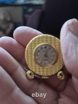 EXC Rare Vintage Swiss Incabloc Music Alarm Clock Reuge Music Box Plays Alarm