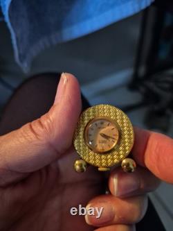 EXC Rare Vintage Swiss Incabloc Music Alarm Clock Reuge Music Box Plays Alarm