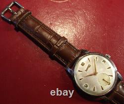 Eberhard Mod 40 Rare Vintage Fine Mechanical S. Steel Back Swiss Made