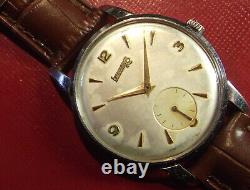 Eberhard Mod 40 Rare Vintage Fine Mechanical S. Steel Back Swiss Made